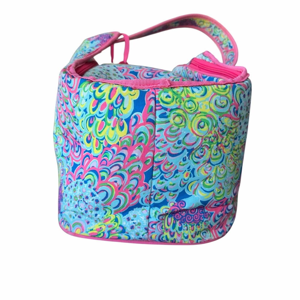 Lilly Pulitzer Insulated Cooler Bag Bright Multicolor Print Zip Top - Picture 3 of 12